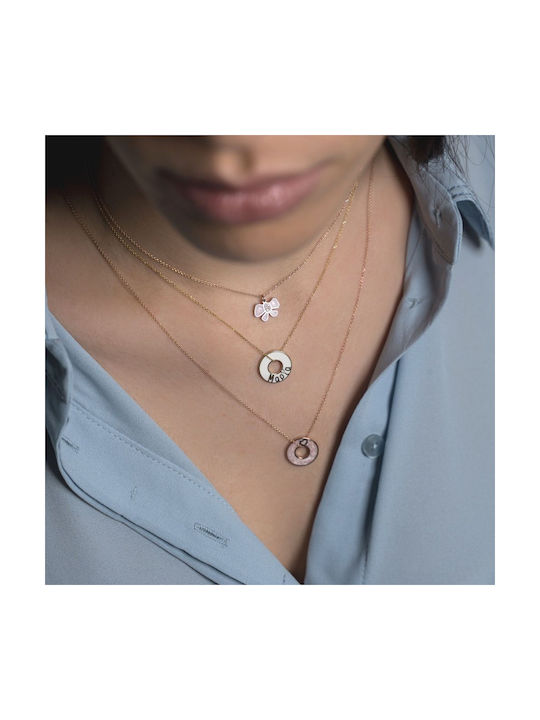 Ekan Necklace from Rose Gold 14K with Diamond