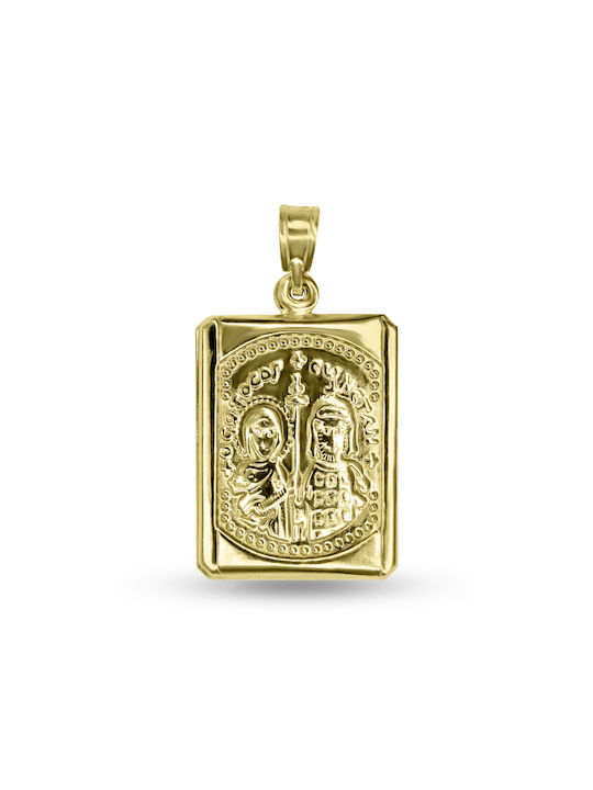 Necklace Constantine Amulet from Gold 9 K