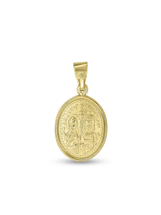 Necklace Constantine Amulet from Gold 9 K