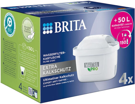 Brita Water Filter Replacement for Jug Maxtra Pro Extra Lime Protection 4pcs