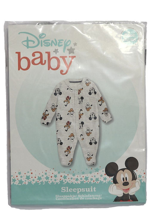 Disney Mickey Mouse Baby Bodysuit Set Long-Sleeved Grey