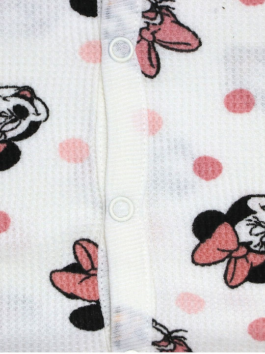 Disney Minnie Mouse Set Body pentru Bebeluși Mânecă lungă ecru