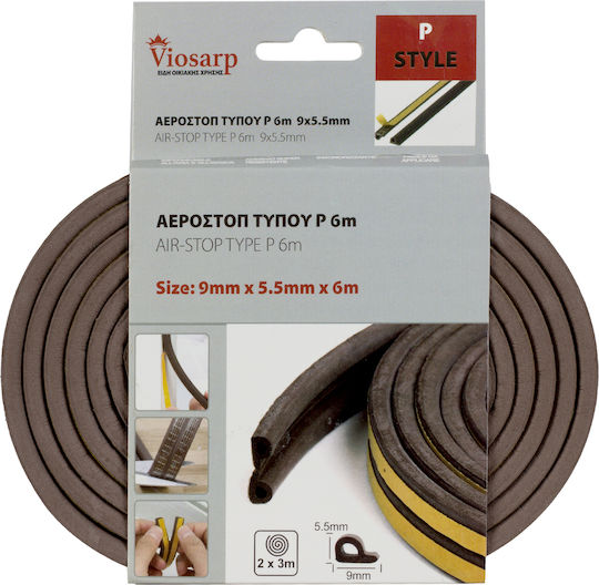 Mappy Rubber Draft Stopper Door in Brown Color 6m