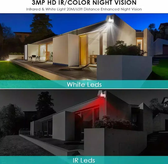 310618 IP Surveillance Camera Full HD 1080p Waterproof Battery Powered with Two-Way Communication and Lens 3.6mm