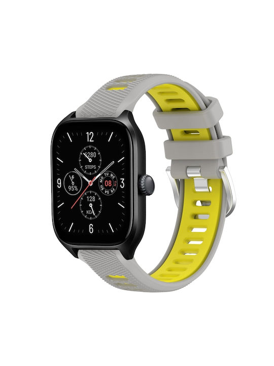 Texture Two Color Armband Grey Yellow (Amazfit GTS 4) Texture Two Color Armband Grey Yellow (Amazfit GTS 4)