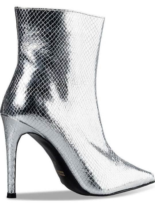 Stiefeletten Damen Silber