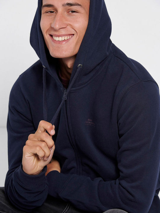 Funky Buddha Sweatshirt with Hood Navy Blue