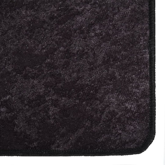 vidaXL Rutschfest Teppich Rechteckig Synthetisch,Polyester/Cotton/Leather Charcoal