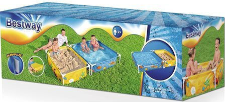 Bestway Children's PVC Swimming Pool 365lt with Metallic Frame 213x122x30.5cm