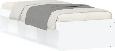 Bed Base Single made of Wood White 75x190cm.