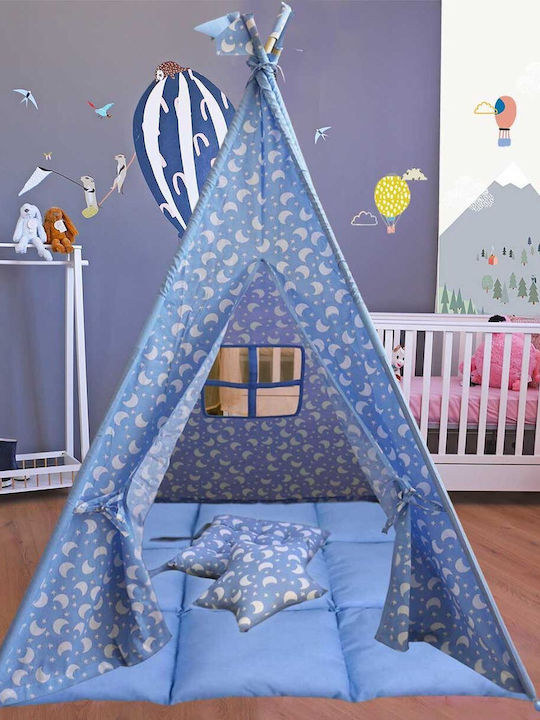 Baby Bliss Παιδική Σκηνή Ινδιάνικη Γαλάζια