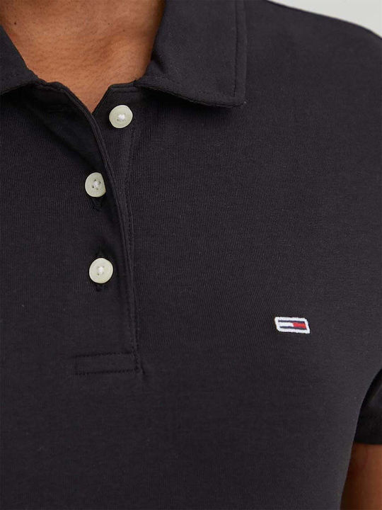 Tommy Hilfiger Femeie Polo Bluză Mânecă scurtă Black