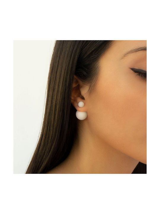 Voulgaris Jewelry Earrings made of Silver with Pearls