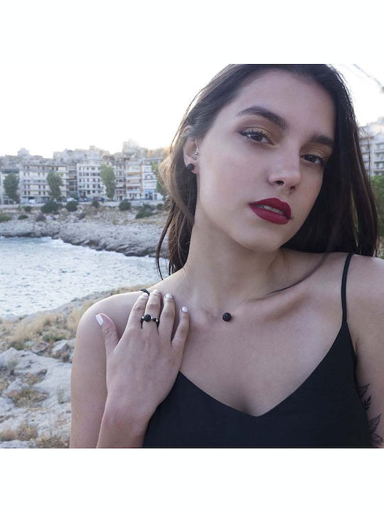 Theodora's Jewellery Σκουλαρίκια Καρφωτά από Ασήμι με Πέτρες