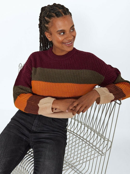 Damen Langarm Pullover Mehrfarbig