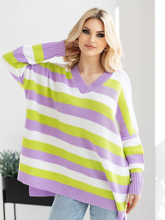 PeeKaBoo Women's Long Sleeve Sweater Striped MULTIPLE