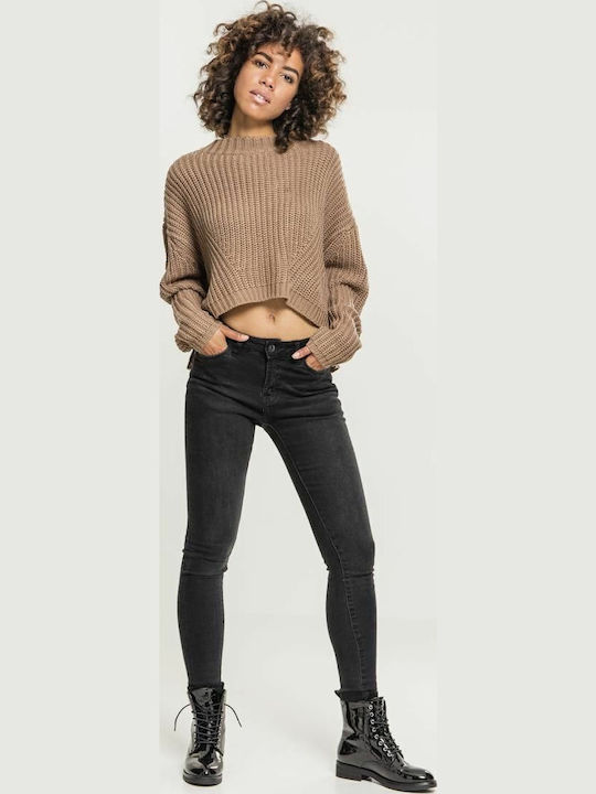 Damen Langarm Pullover Beige