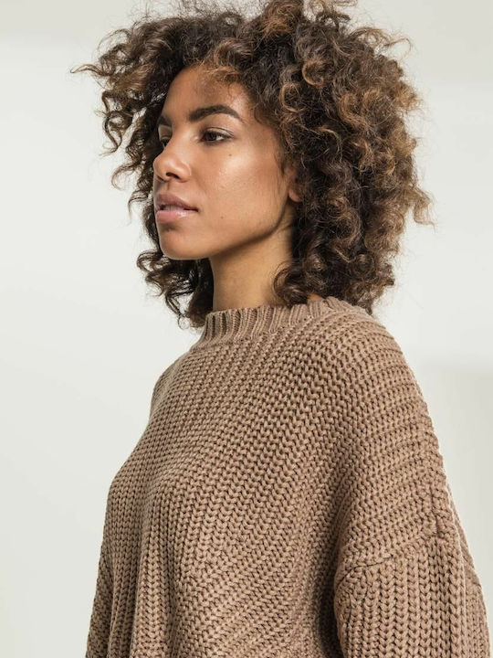 Damen Langarm Pullover Beige