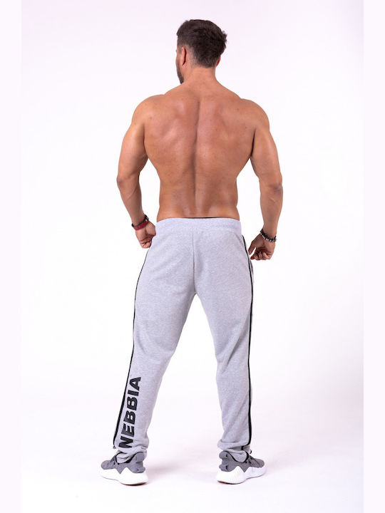 Nebbia Men's Sweatpants with Rubber Grey 264