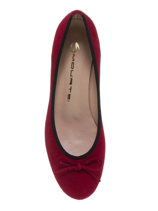 Mourtzi Suede Burgundy Low Heels