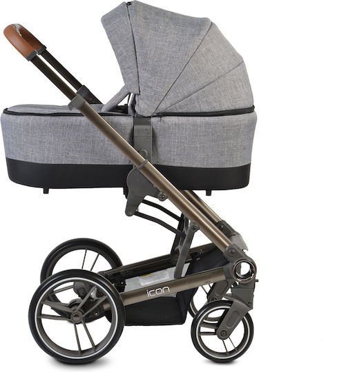 Cangaroo Icon Verstellbar 2 in 1 Baby Kinderwagen Geeignet für Neugeborene Grey