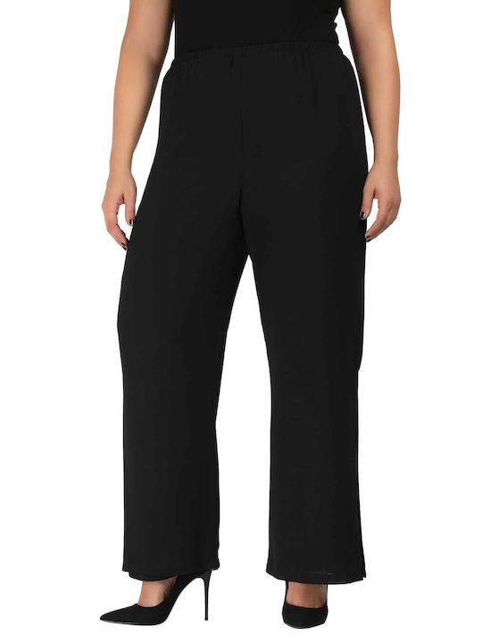 Femei Din material textil Pantaloni cu elastic Neagră