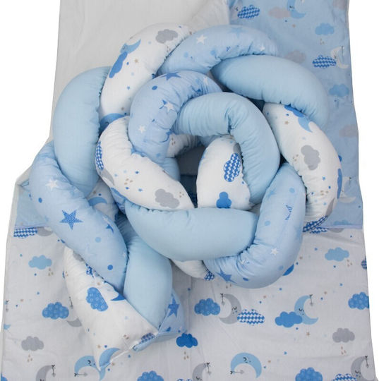 Kamtex Baby Baby Crib Bedding Set 7pcs Light Blue