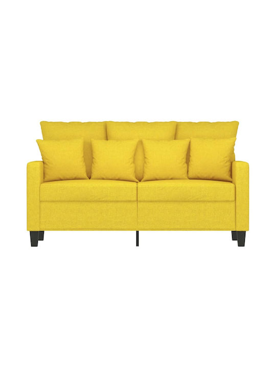 vidaXL Zwei-Sitzer Sofa Hellgelb 138x77x80cm