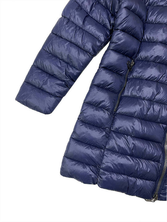 Lungă Jachetă de femei Puffer Blue
