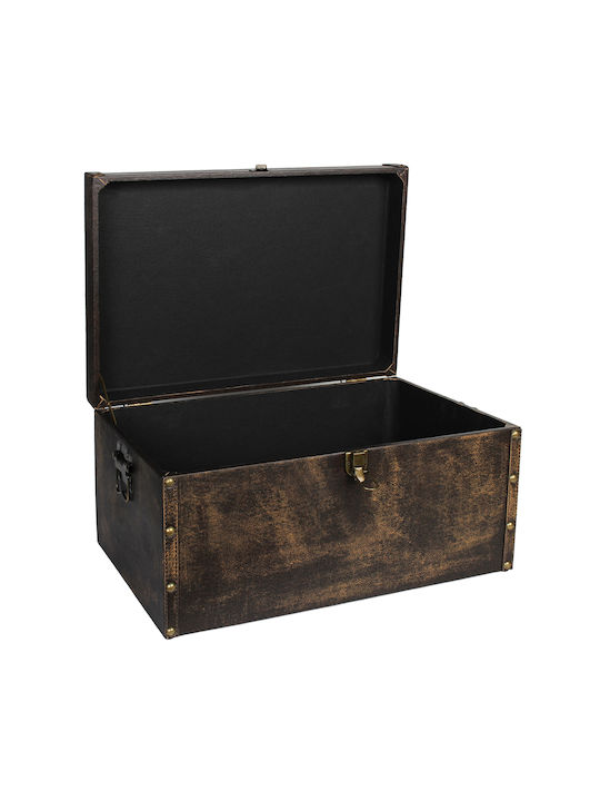 Keskor Wooden Decorative Trunk Brown 56x38x29cm