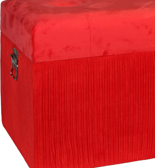 Keskor Μπαούλο Ξύλινο 63x35x36εκ. Κόκκινο
