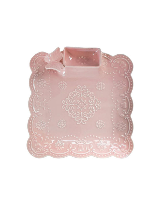 Etoile Κεραμική Ορντεβιέρα Ροζ Π27xΜ26xΥ1cm