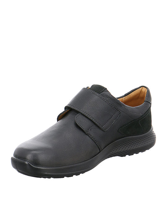 Leder Herren Freizeitschuhe Schwarz
