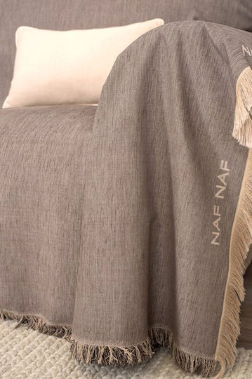 Naf Naf Naf Naf Sofa Throw 2 Seater Chenille 180x250cm Brown