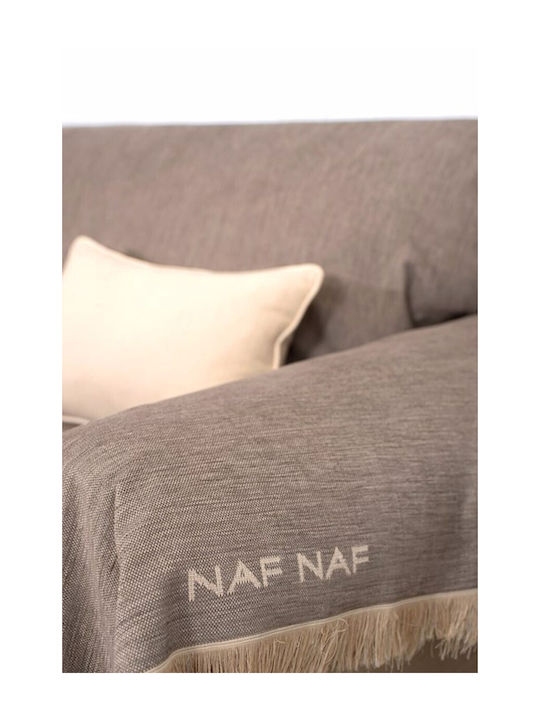 Naf Naf Naf Naf Sofa Throw 2 Seater Chenille 180x250cm Brown
