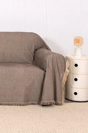 Naf Naf Naf Naf Sofa Throw 2 Seater Chenille 180x250cm Brown