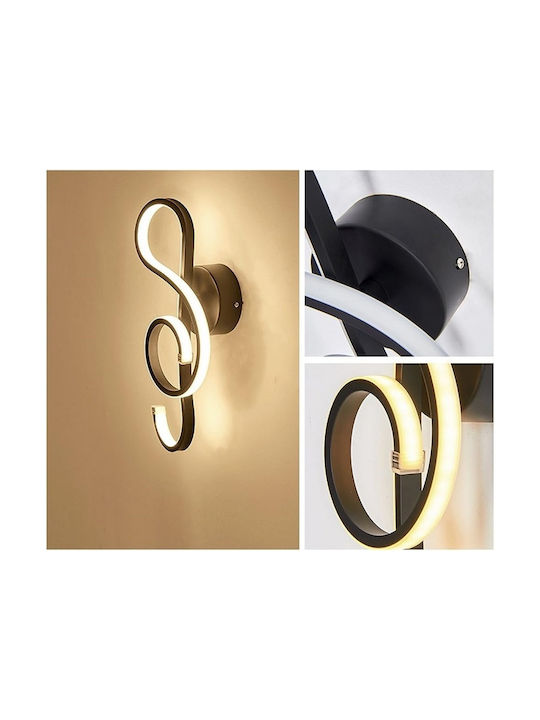 H11 Modern Wandleuchte mit Integrierte LED und Warmes Weiß Licht Schwarz 14x14x14cm