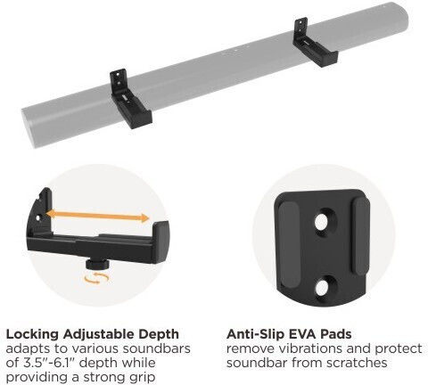 Reflecta Speaker Stands Wall Soundbar Set of 2 Pieces
