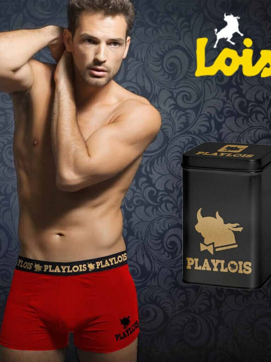 Men's Boxer Red with Patterns