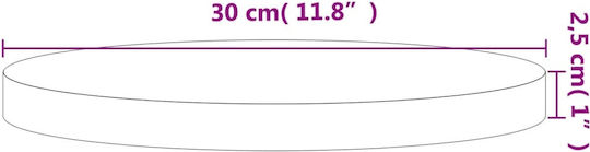 vidaXL Πλατώ Σερβιρίσματος Ξύλινο 30x30x2.5εκ.
