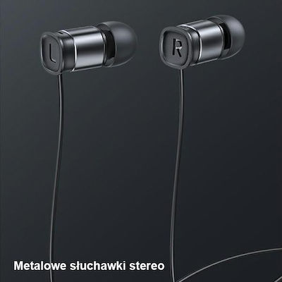 Usams EP-46 In-ear Handsfree with 3.5mm Connector Black