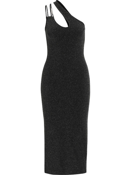 Nathene Summer Midi Evening Dress Black