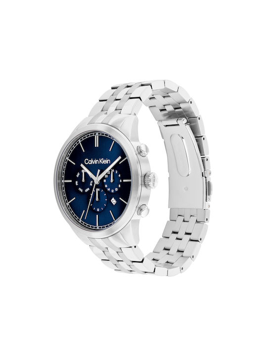 Calvin Klein Infinite Uhr Chronograph Batterie mit Silber Metallarmband