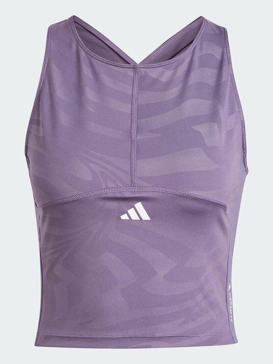 Performance Women's Athletic Crop Top Sleeveless Fast Drying Purple