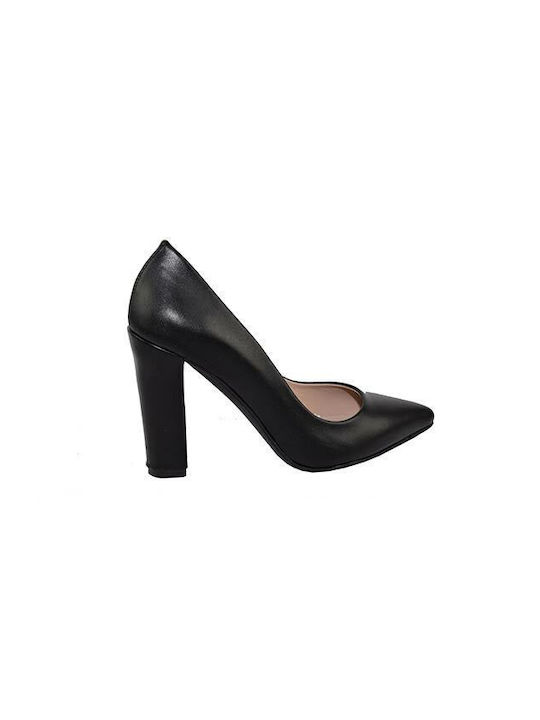 Leather Black High Heels