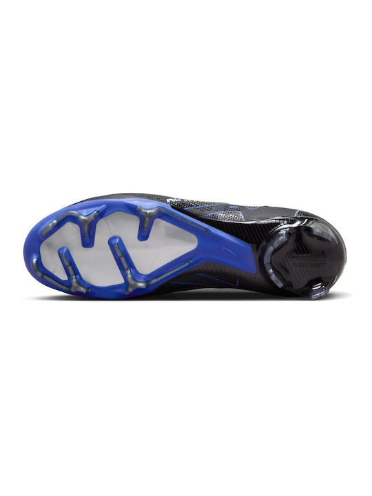 Nike Zoom Mercurial Superfly 9 Pro FG Ψηλά Ποδοσφαιρικά Παπούτσια με Τάπες Μαύρα