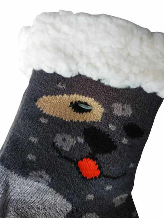 Fengi Kindersocken Rutschfest Grey