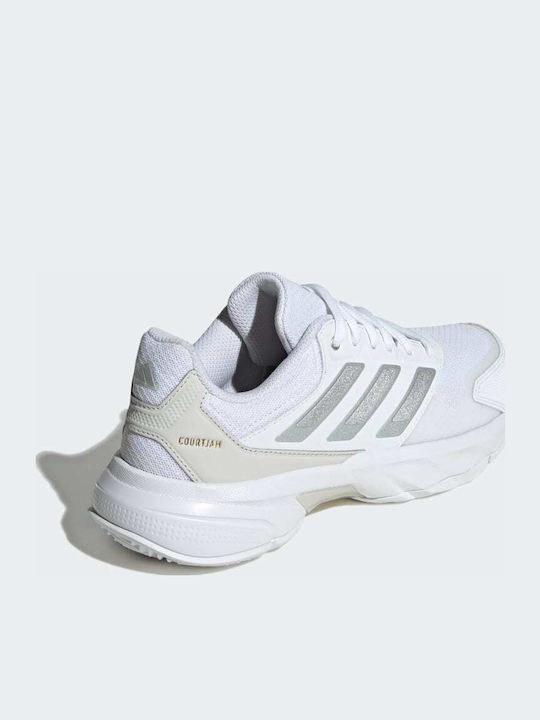 adidas Courtjam Control 3 Γυναικεία Παπούτσια Τένις για Όλα τα Γήπεδα Λευκά adidas Courtjam Control 3 Γυναικεία Παπούτσια Τένις για Όλα τα Γήπεδα Λευκά