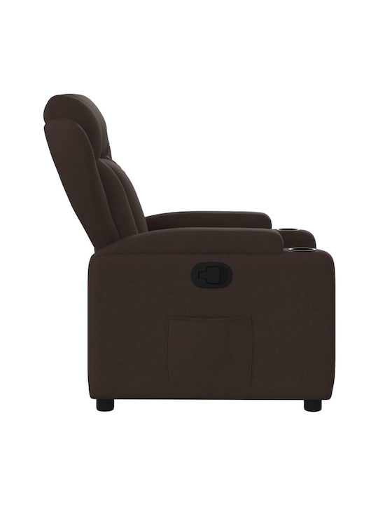 Πολυθρόνα Relax με Υποπόδιο Σκούρο Καφέ 77x94.5x100cm