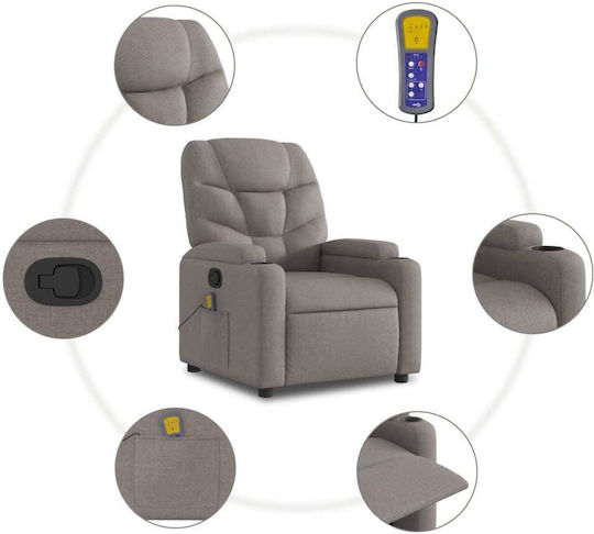 Relax Armchair Massage with Footstool Tapestry 74x89x100cm